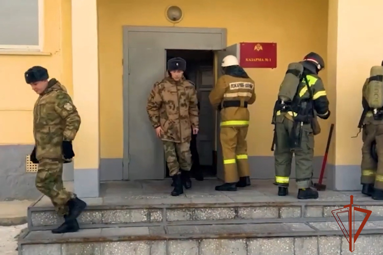 В Иркутской области военнослужащие Росгвардии провели совместные учения с МЧС (видео)