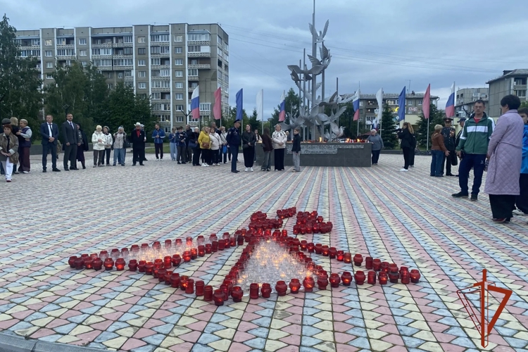 Росгвардейцы Приангарья приняли участие во Всероссийской патриотической акции «Свеча Памяти»