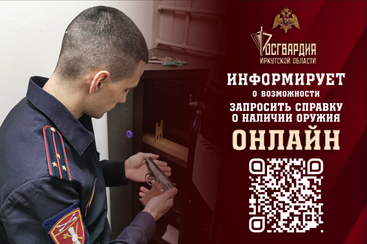 Росгвардия информирует: справку о наличии или отсутствии оружия можно получить дистанционно